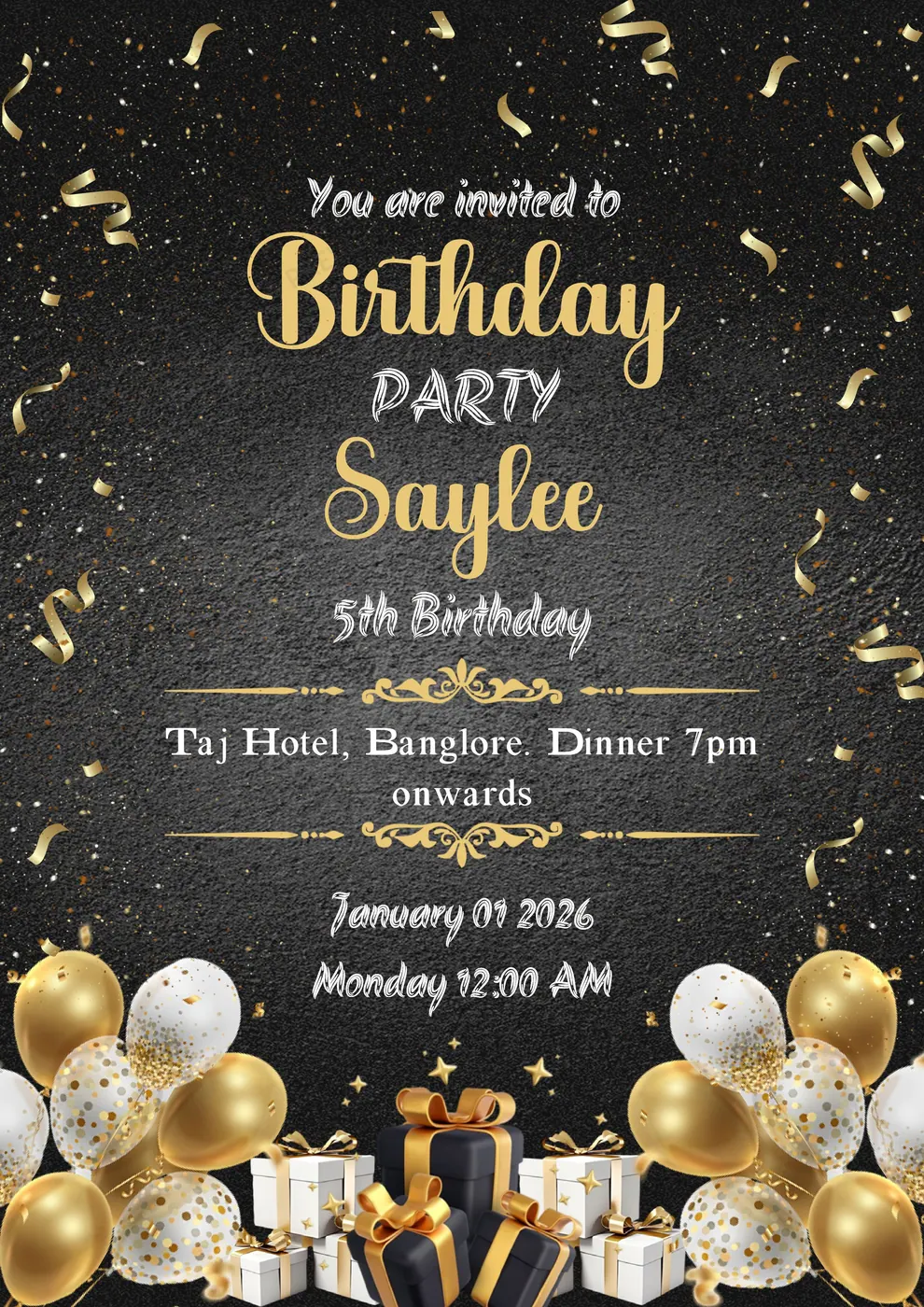 Birthday English — Birthday invitation design, Pan-Indian