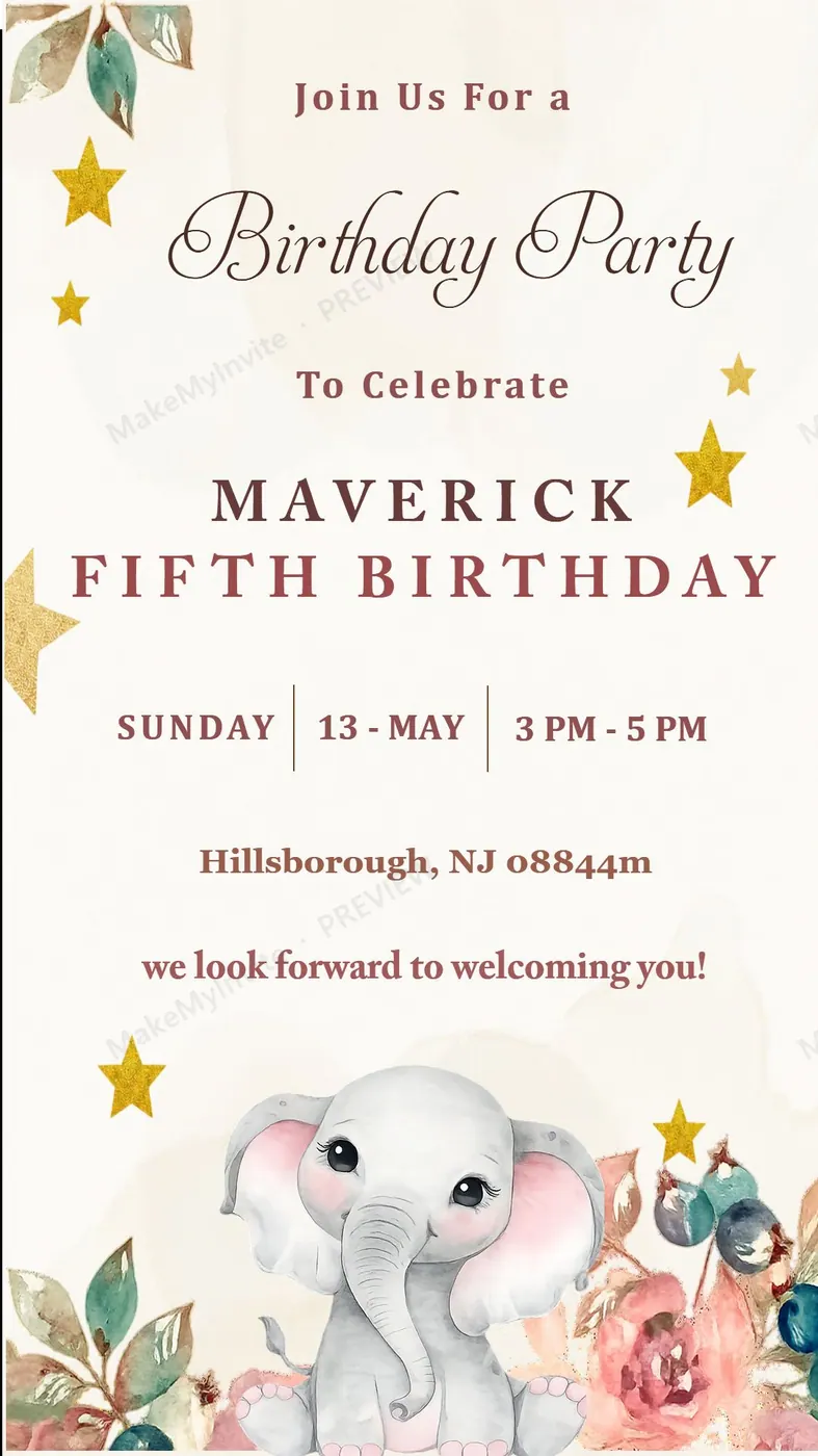 Birthday Party — Birthday invitation design, Pan-Indian