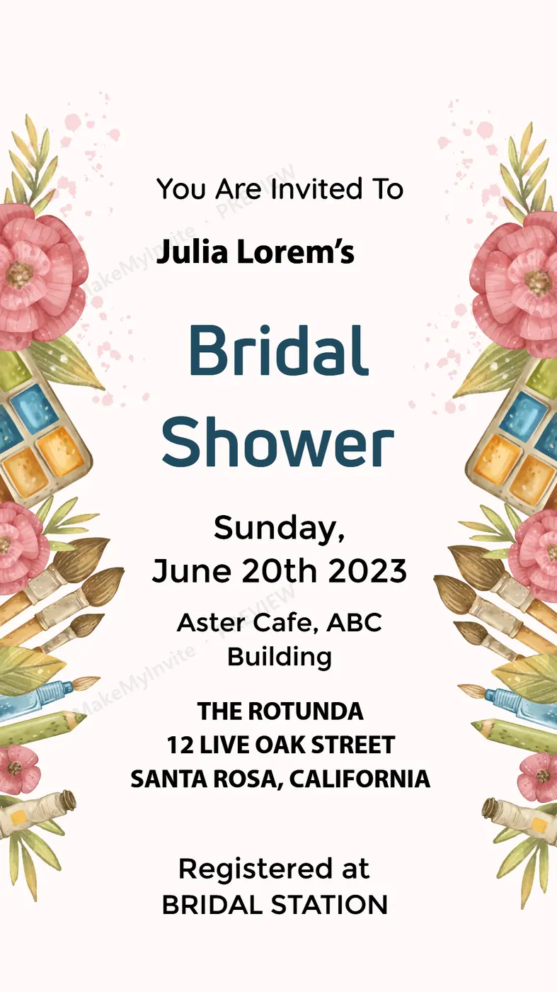 Bridal Shower A4 Instagram — Bridal shower invitation design, Pan-Indian