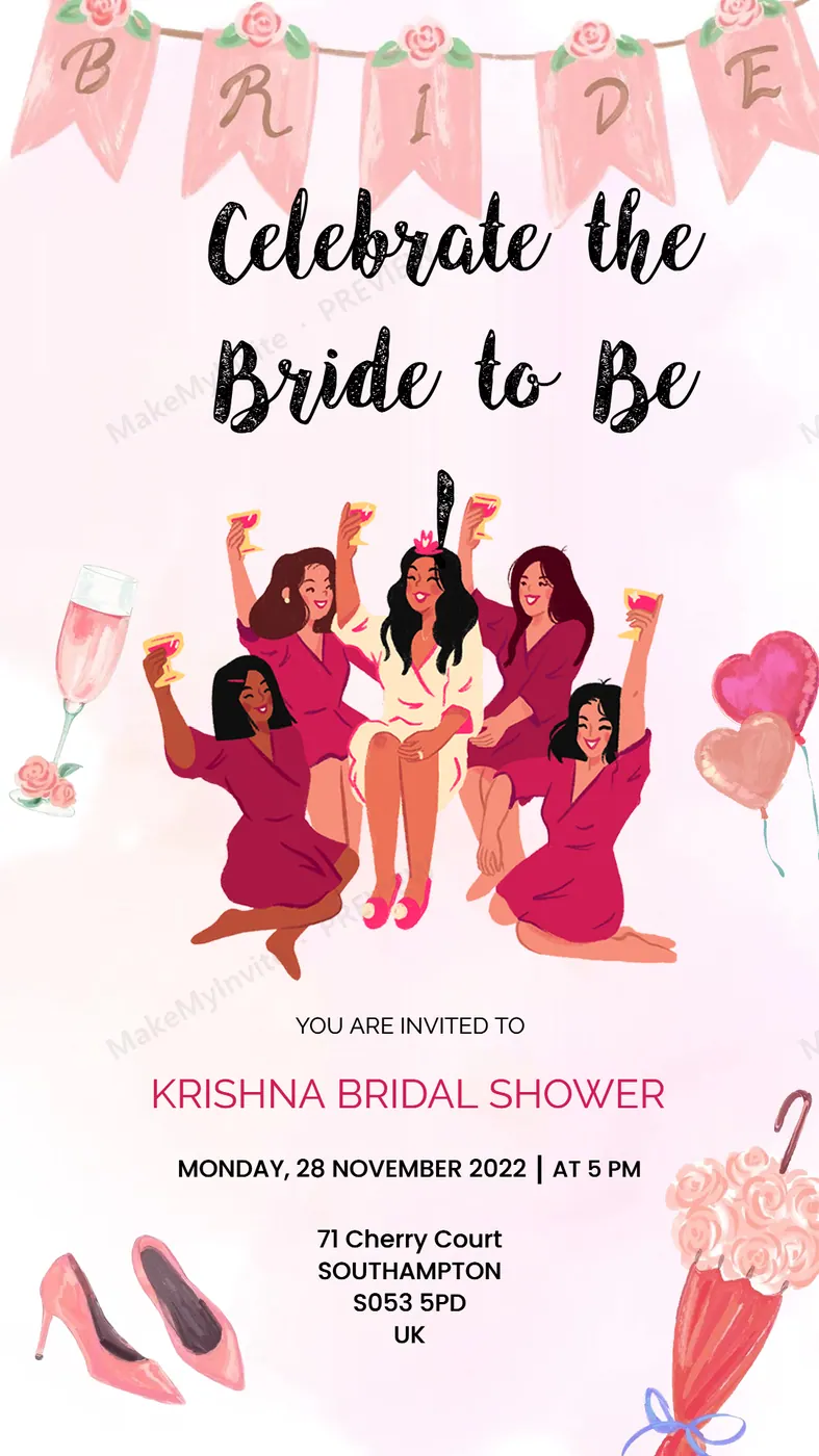 Bridal Shower Story — Bridal shower invitation design, Pan-Indian