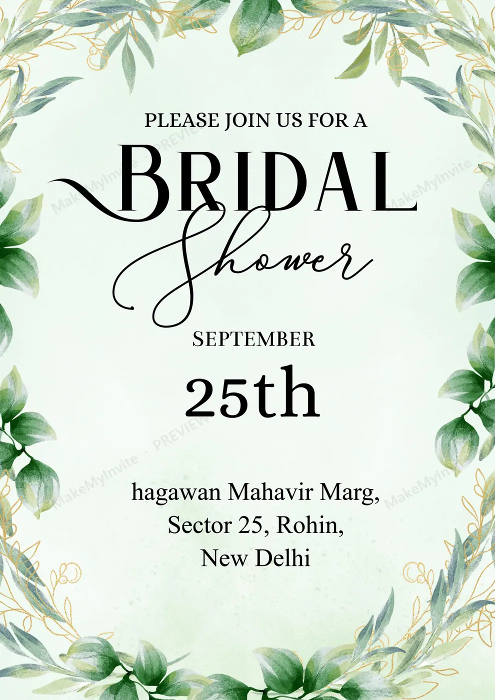 Bridal Shower Watercolor — Bridal shower invitation design, Pan-Indian