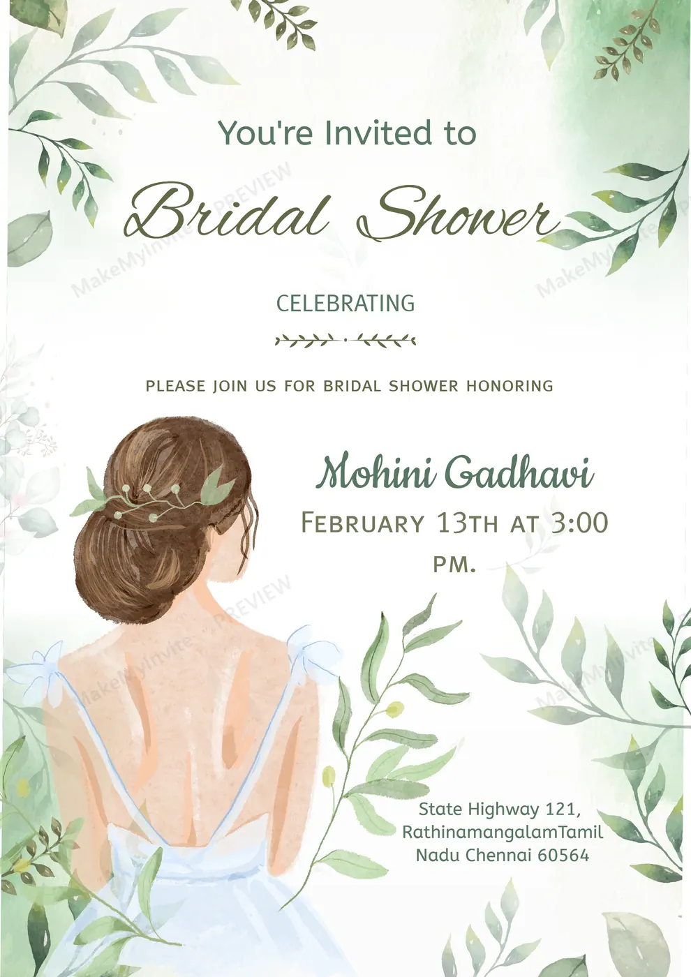 Bride To Be Bridal II — Bridal shower invitation design, Pan-Indian