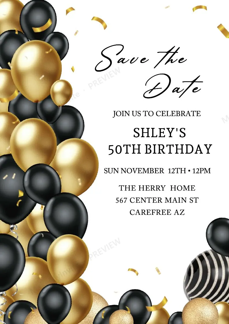 Fifty Birthday Celebration — Birthday invitation design, Pan-Indian