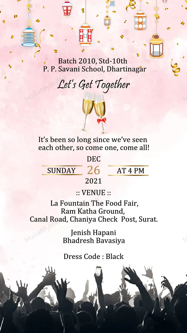 Get Together Ceremony — Party invitation design, Pan-Indian