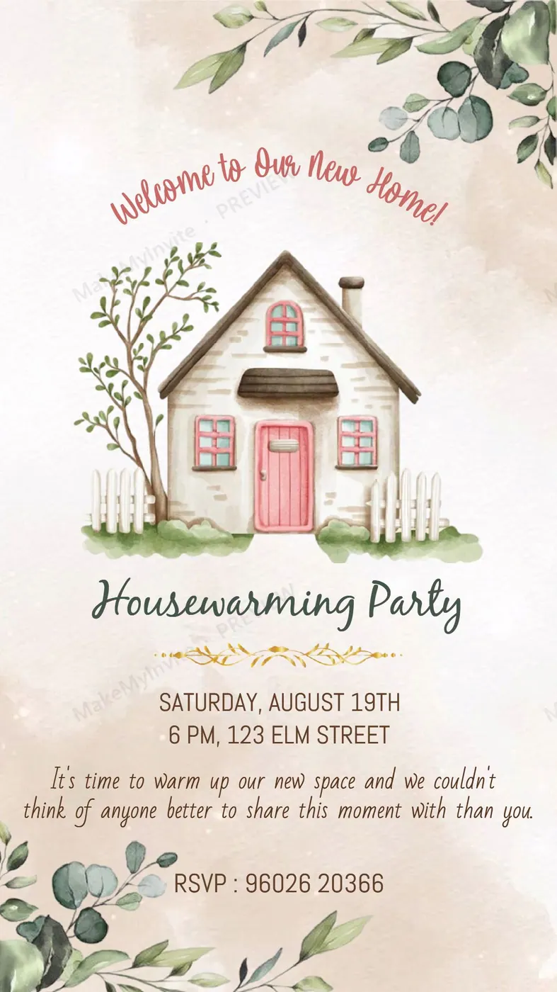 House Party English — Party invitation design, Pan-Indian