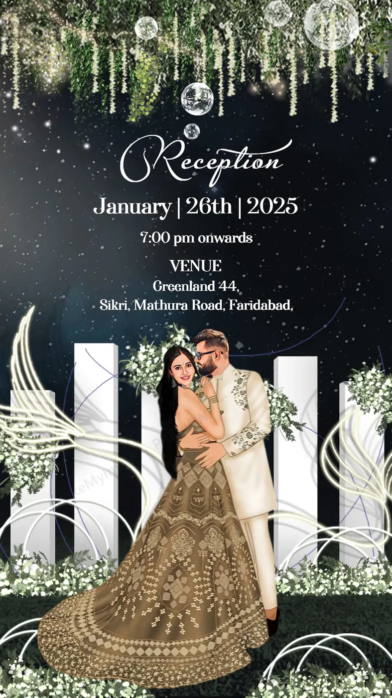Modern Reception — Reception invitation design, Pan-Indian